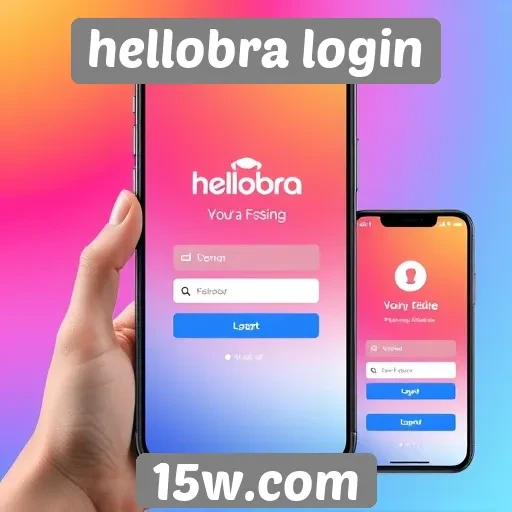 Interface do usuário do hellobra login em dispositivos móveis