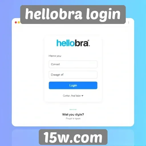 Análise da interface do site hellobra login